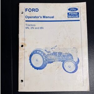 Vintage Ford Tractor Operator's Manual 9N 2N 8N 1952 Ford Motor Company Repair